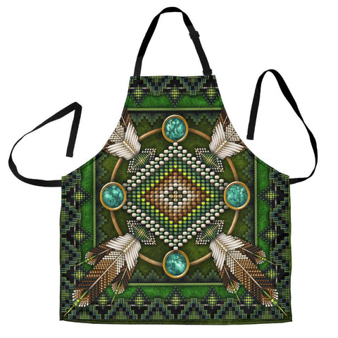 Green Mandala Native American Apron - Powwow Store