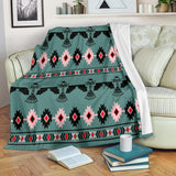 Powwow Store gb nat00312 blue thunder bird native blanket