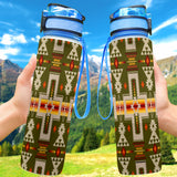 Powwow Store gb nat00062 12 green tribe design native american hydro tracking bottle