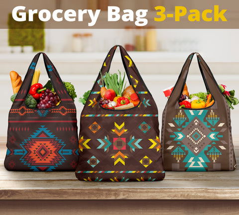 Pattern Grocery Bag 3-Pack SET 24