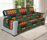 Green Tribal Native American 78 Chair Sofa Protector - Powwow Store