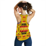 Powwow Store gb nat00302 02 yellow tribes pattern native american womens racerback tank