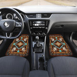 Powwow Store mandala brownl native american front car mats set of 2