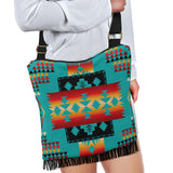 Blue Tribal Native American Boho Handbag - Powwow Store