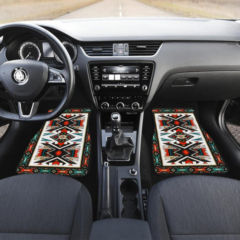 Tribal Colorful Design Native American Front Car Mats (Set Of 2)