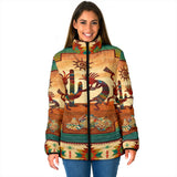 Powwow Storegb nat00054 kokopelli myth womens padded jacket