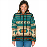 GB-NAT00559-04 Blue Native Women's Padded Hooded Jacket New