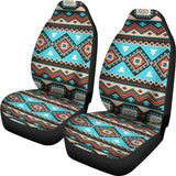 GB-NAT00319 Tribal Line Shapes Ethnic Pattern Car Seat Covers