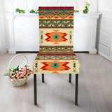 GB-NAT00351 Geometric Pattern Design Native Dining Chair Slip Cover