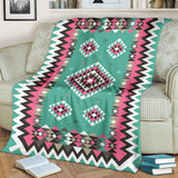 Powwow Store gb nat00415 03 ethnic geometric pink pattern blanket