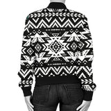 Powwow Storegb nat00441 black pattern native womens bomber jacket