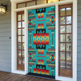 GB-NAT00046-01 Blue Native Tribes Pattern Native American Door Sock