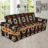 GB-NAT00062-01 Black Tribe Design Native 90" Sofa Slip Cover