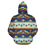 Pattern Geometric 3D Native American Zipper Hoodies no link