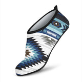 GB-NAT00528 Blue Colors Tribal Pattern Native Aqua Shoes