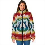 Powwow Storegb nat00077 thunderbird rainbow womens padded jacket