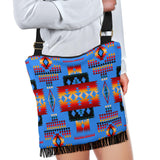 GB-NAT00046-13 Navy Tribes Pattern Native American Boho Handbag