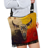 Bison Medicine Wheels Native American Crossbody Boho Handbag - ProudThunderbird