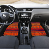 Powwow Store gb nat00576pattern color orange front and back car mats set of 4