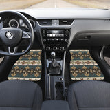 Powwow Store gb nat00609 navajo geometric seamless patternfront and back car mats set of 4