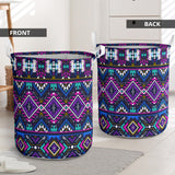 Powwow Store gb nat00380 purple tribe pattern laundry basket