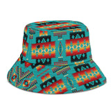 Powwow Store gb nat00046 01 blue native tribes pattern bucket hat