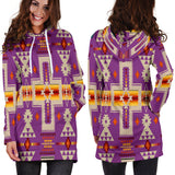 Powwow Store gb nat00062 07 light purple tribe design native american hoodie dress