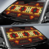 GB-NAT00068-SUNS01 United Tribes Brown Design Native American Auto Sun Shades