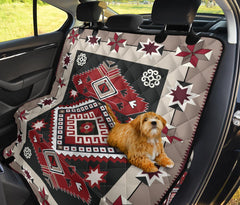Ethnic Red Gray Pattern Native American Pet Seat Cover - Powwow Store