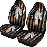 GB-NAT00108 Flag Feather Car Seat Covers