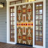 GB-NAT00062-10 Light Brown Tribe Design Native American Door Sock