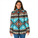 GB-NAT00319 Line Shapes Ethnic Pattern Women's Padded Jacket