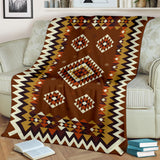 Powwow Store gb nat00415 02 ethnic geometric brown pattern blanket