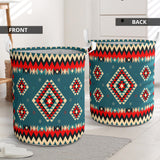 Powwow Store gb nat00415 ethnic geometric red pattern laundry basket