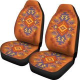 Powwow Store gb nat00538 02 orange pattern car seat covers