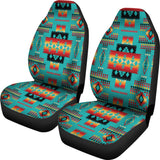 GB-NAT00046-01 Blue Native Tribes Pattern Native American Car Seat Covers