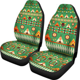 GB-NAT00426 Green Bison Pattern Car Seat Covers