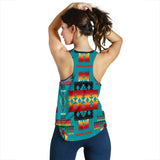 Powwow Store gb nat00046 14 blue native tribes pattern native american womens racerback tank