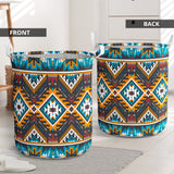 Powwow Store gb nat00406 yellow aztec geometric laundry basket