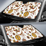 Bison Owl Feather Native American Auto Sun Shades - ProudThunderbird