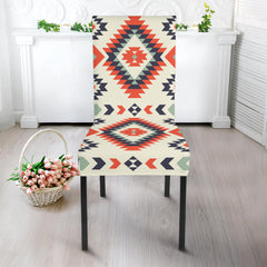 GB-NAT00389 Pink Geometric Pattern Dining Chair Slip Cover - Powwow Store
