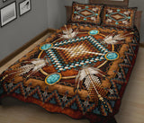 Mandala Brown Design Native American Quilt Bed Set