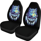 Powwow Storegb nat00117 wolf feathers dream catcher car seat covers