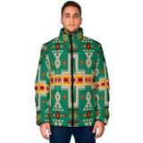 GB-NAT00062-08 Green Tribe Design Men's Padded Jacket