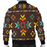 GB-NAT00600 GB-NAT00600 Brown Pattern Native Men's Bomber Jacket