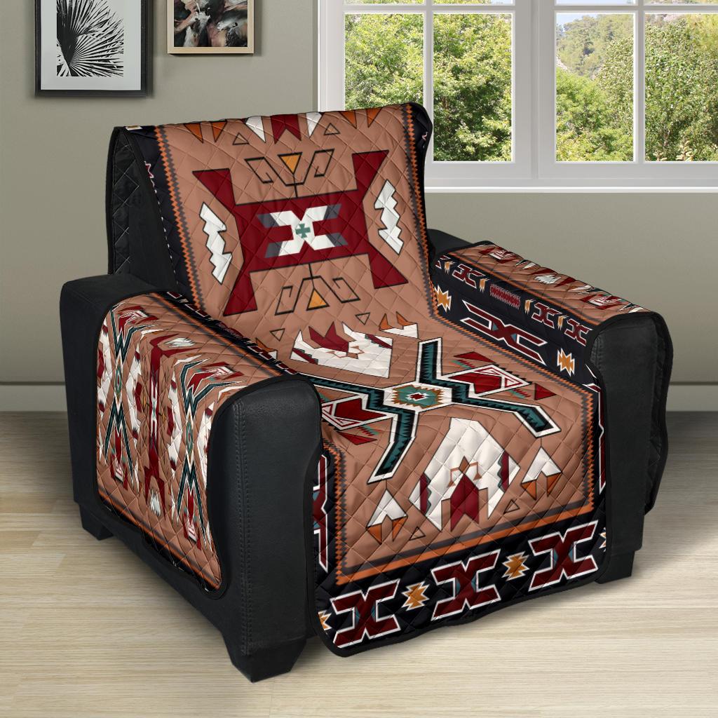 Orange Geometric Native American 28 Chair Sofa Protector - Powwow Store