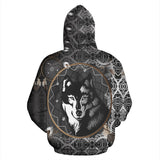 Black Wolf Dreamcatcher Native American All Over Hoodie no link - Powwow Store