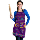 Powwow Store gb nat00549 purple pattern native apron