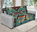 Tribe Blue Pattern Native American 70" Sofa Protector - Powwow Store