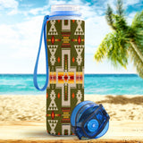 Powwow Store gb nat00062 12 green tribe design native american hydro tracking bottle